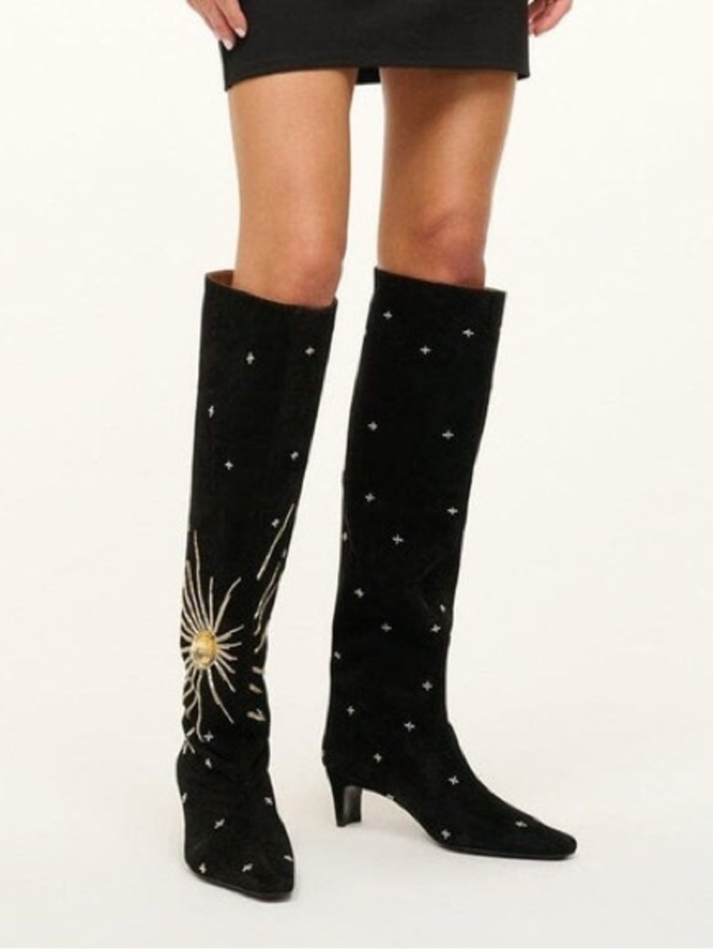 STAUD NWT Wally Embellished Boots In Black Celestial SZ35 eu